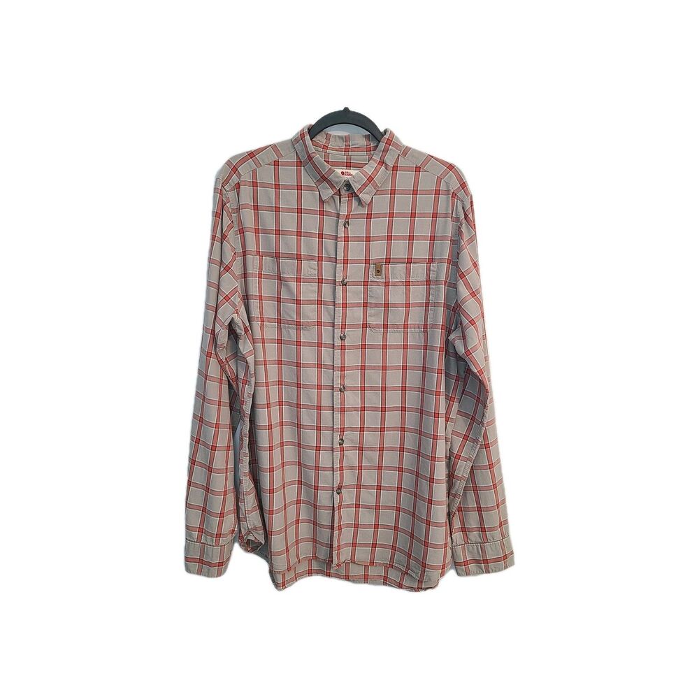 Fjall Raven High Coast Shirt LS Mens XL Reg Fit Plaid Cotton Hiking Granola Boy